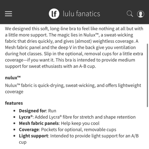 Lululemon Black Run The Day Bra size 8 - Picture 12 of 12